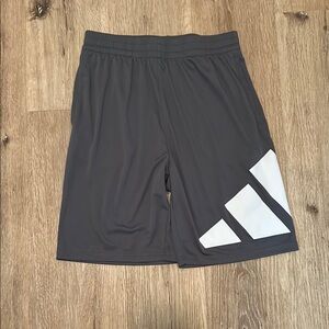 Adidas Dark Gray Shorts with White Stripes